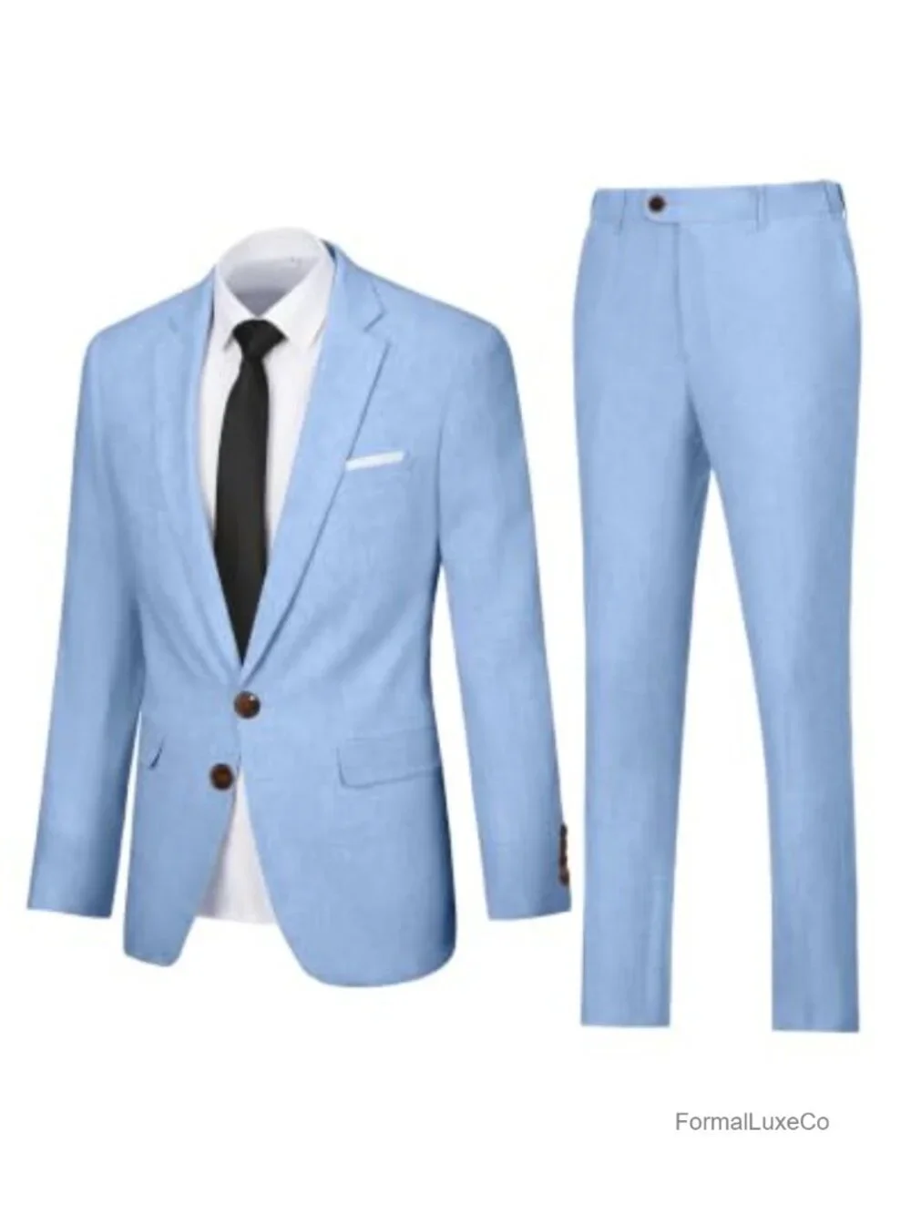 2 Piece Linen Suit Men Retro Beach Prom Wedding Groom